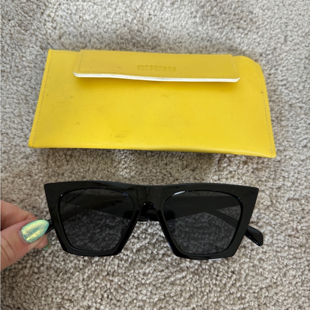 Black cat eye sunglasses